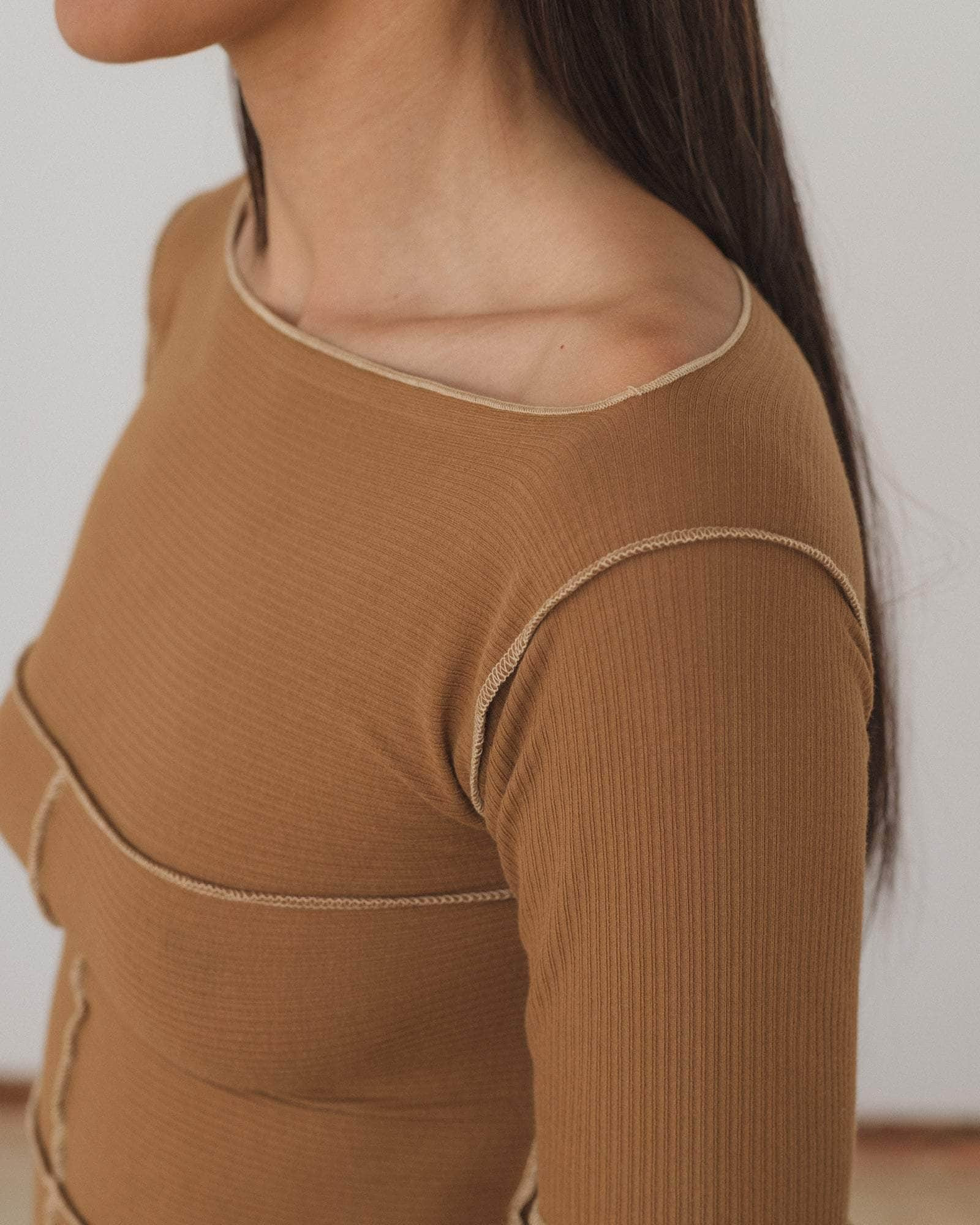 Cinder Long Sleeve Tee - Fine Organic Cotton Rib - 4