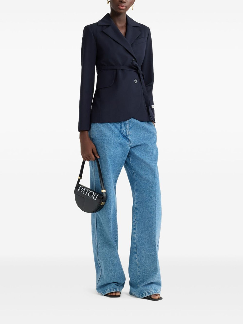 PATOU belted wool blazer outlook
