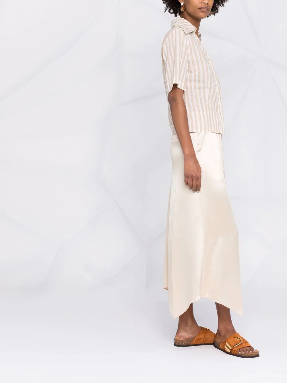 wide-collar striped shirt - 6