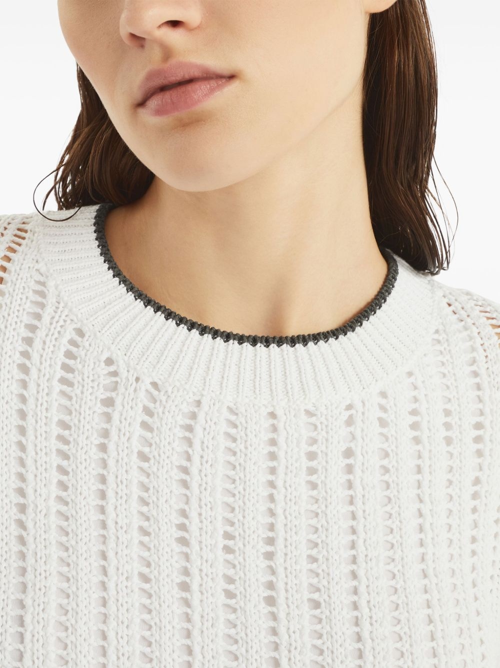 Monili-embellished knitted dress - 5
