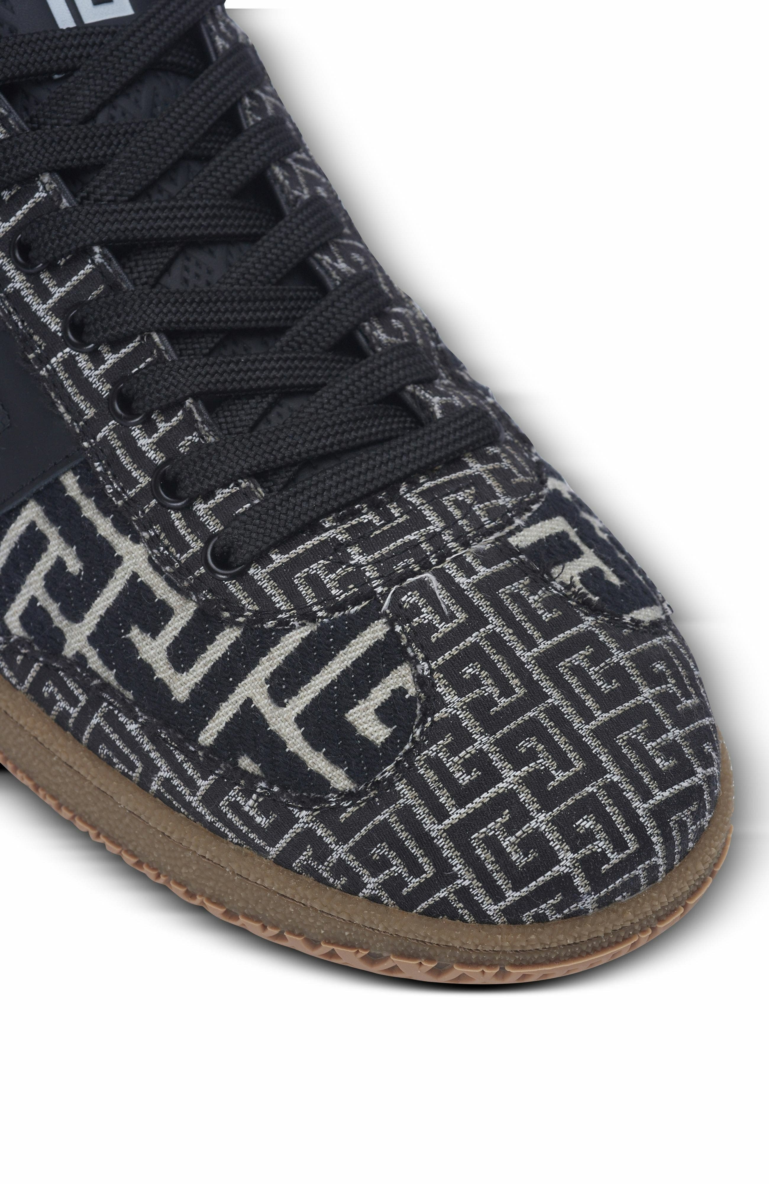 Balmain Swan trainers in PB Labyrinth jacquard in Black at Nordstrom - 7
