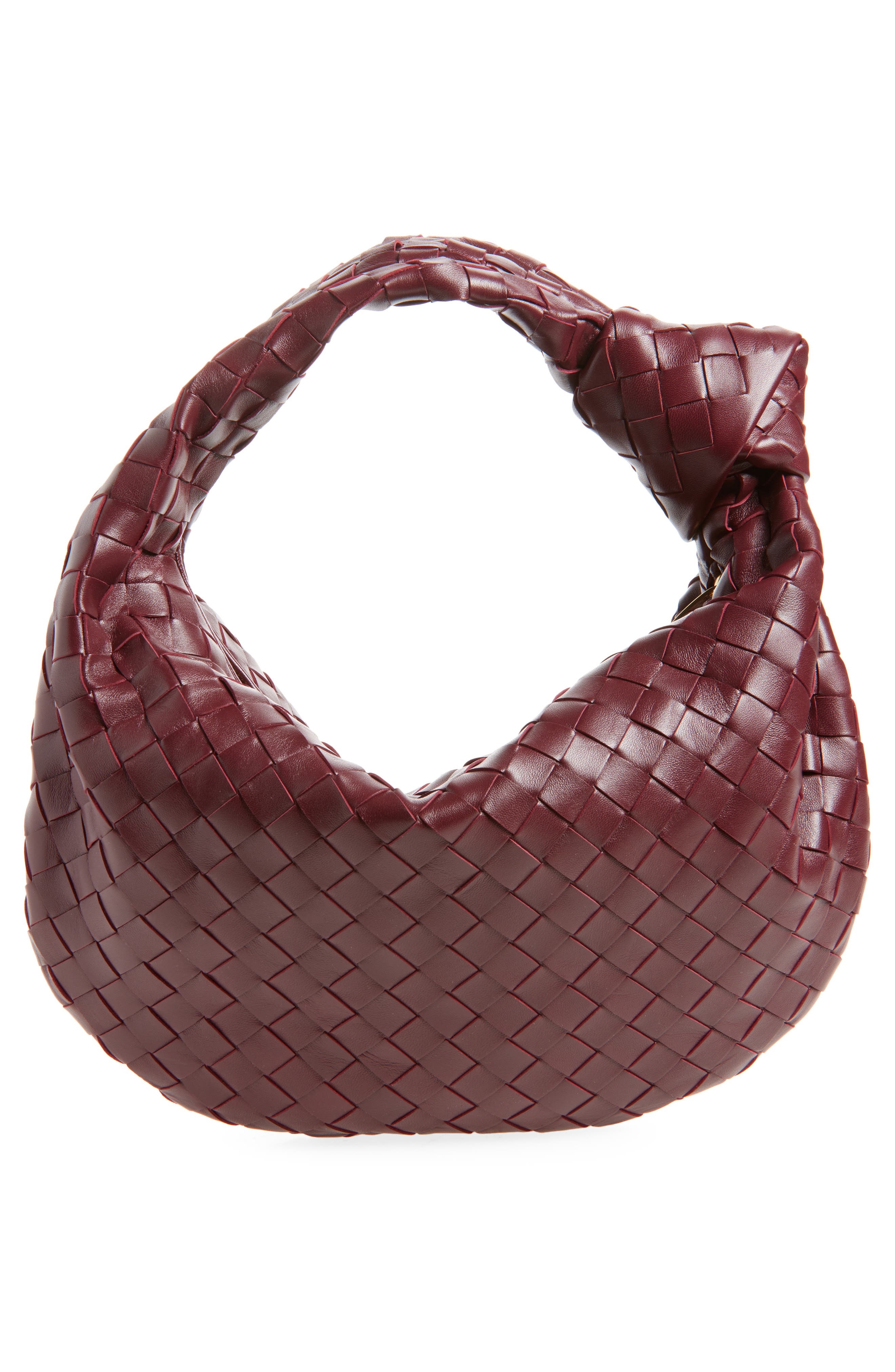 Bottega Veneta Teen Jodie Intrecciato Leather Hobo in Barolo-Gold at Nordstrom - 2