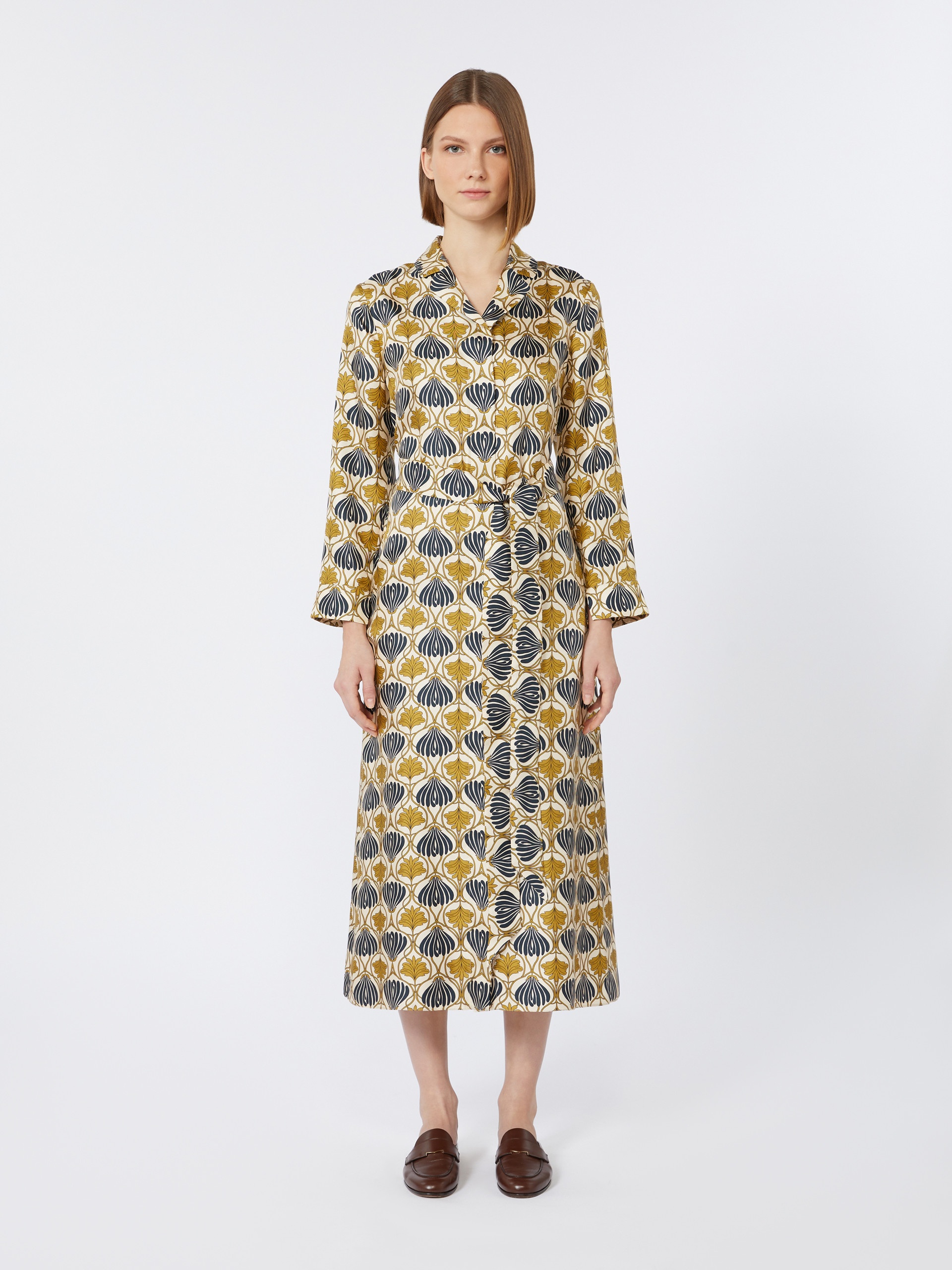ALBERT Printed silk kaftan dress - 3