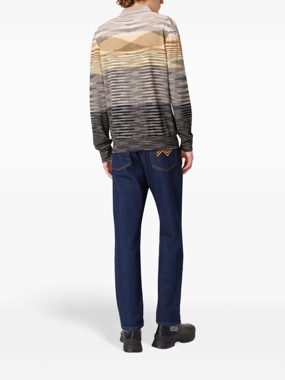 slub wool polo shirt - 3