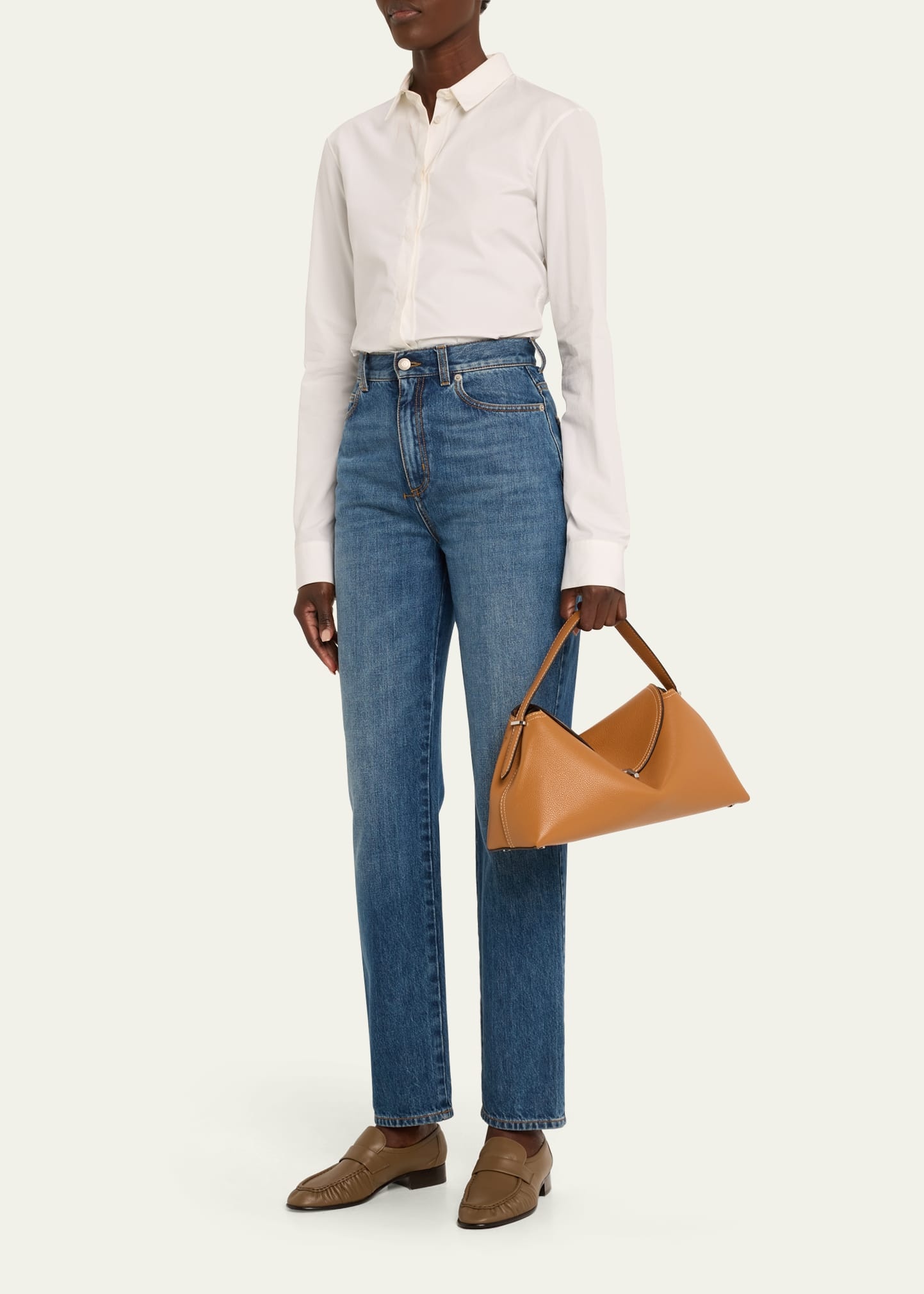 T-Lock Leather Top-Handle Bag - 5