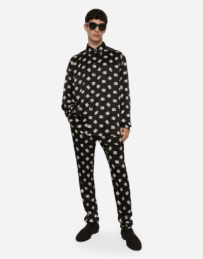 Dolce & Gabbana Silk twill pants with DG Monogram print outlook