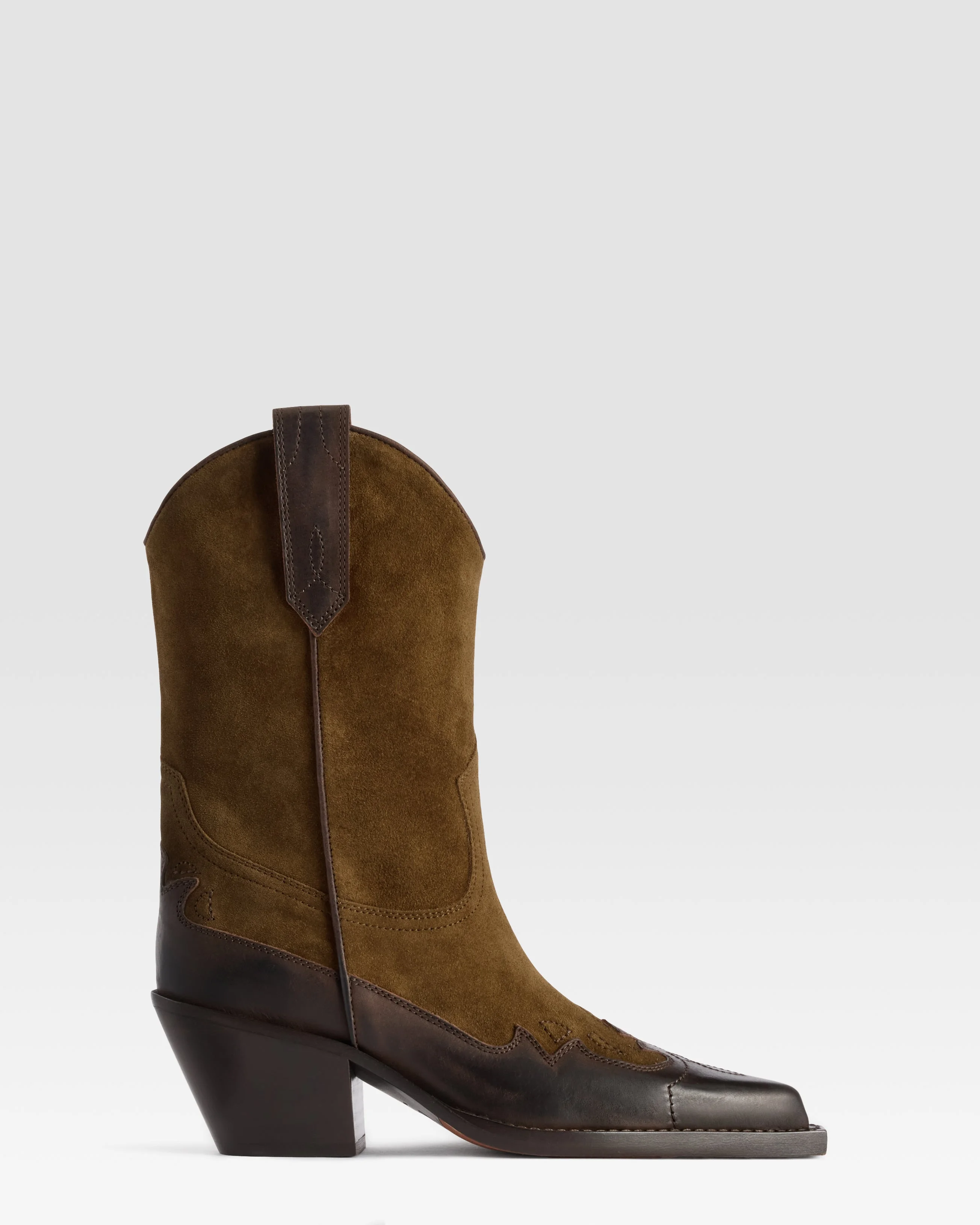 SUEDE WESTERN BOOT - 1