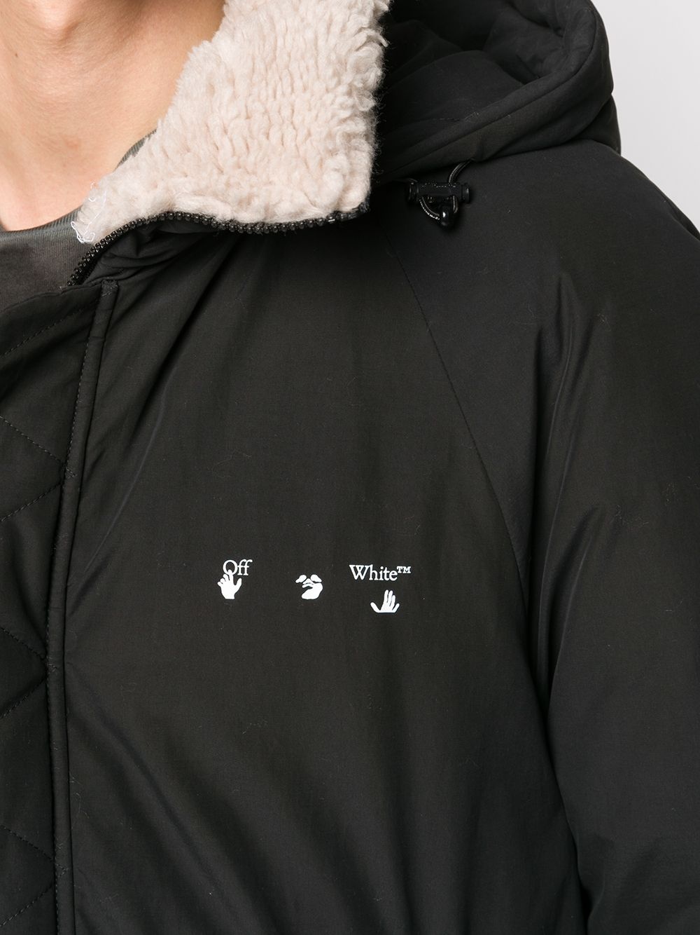 OW logo padded coat - 5