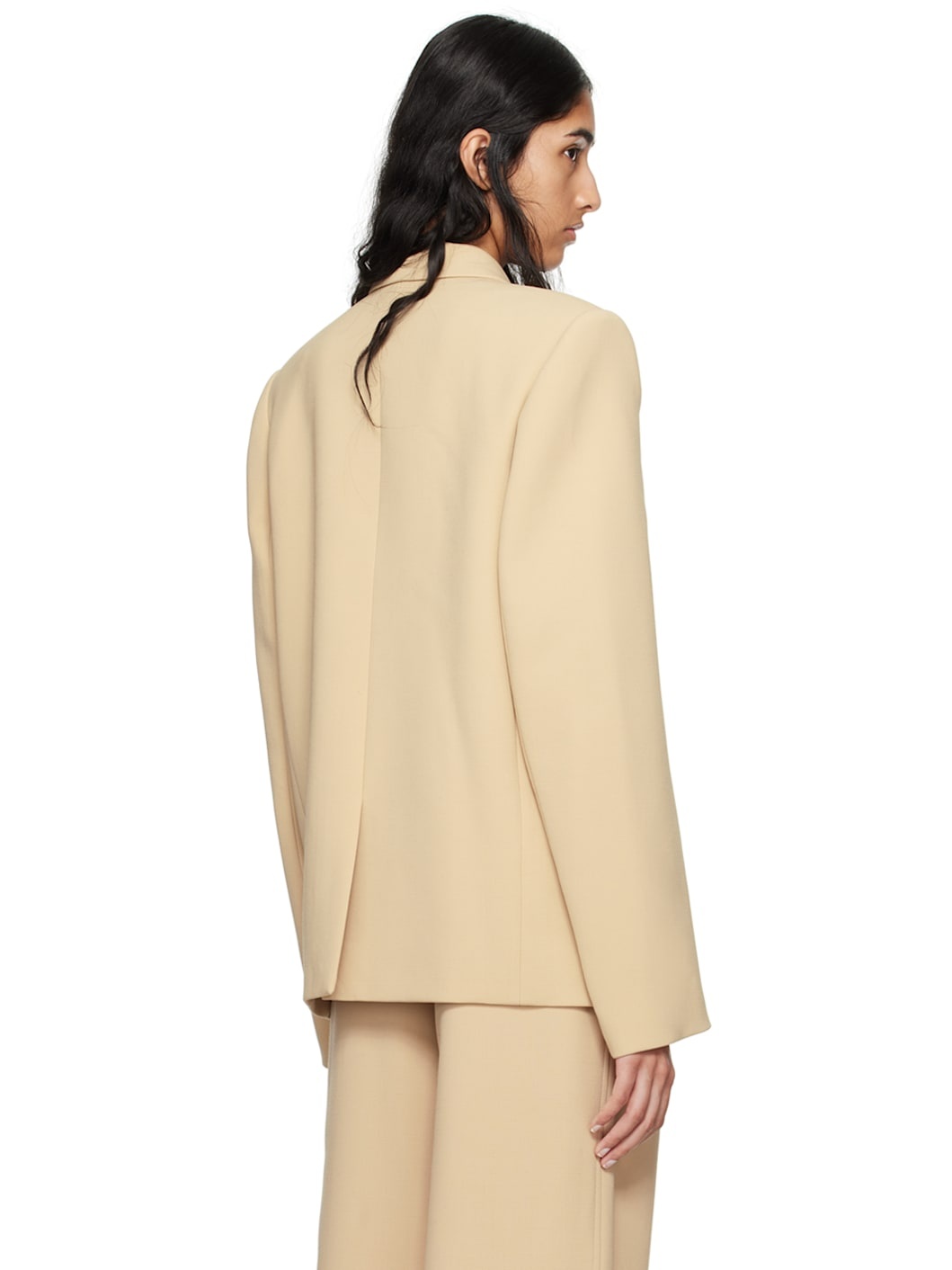 Beige Hailey Bieber Edition Tailored Blazer - 3