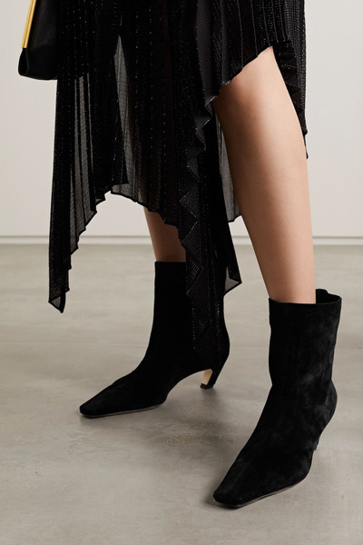 KHAITE Suede ankle boots outlook