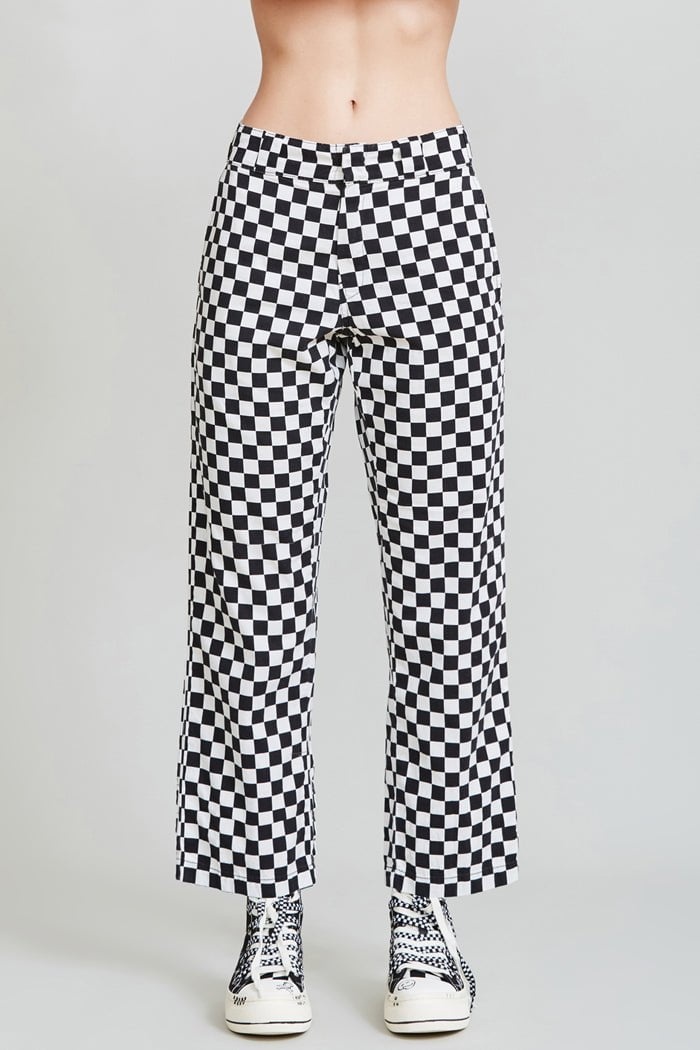 Slouch Pant - Black and White Checker | R13 Denim Official Site - 3