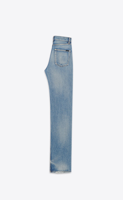 SAINT LAURENT long straight jeans in charlotte blue denim outlook