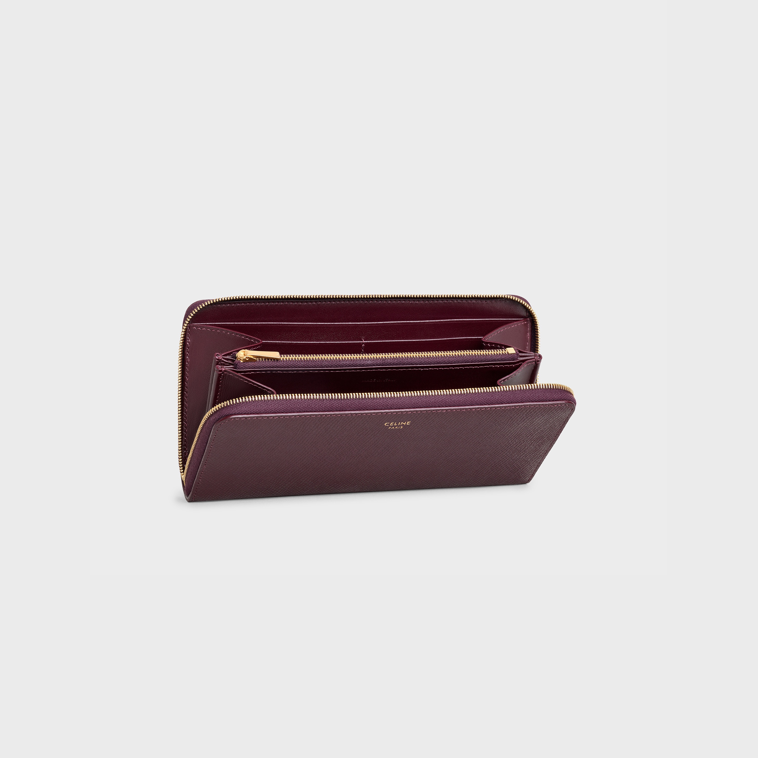 LARGE ZIPPED WALLET IN GRAINED CALFSKIN - 5