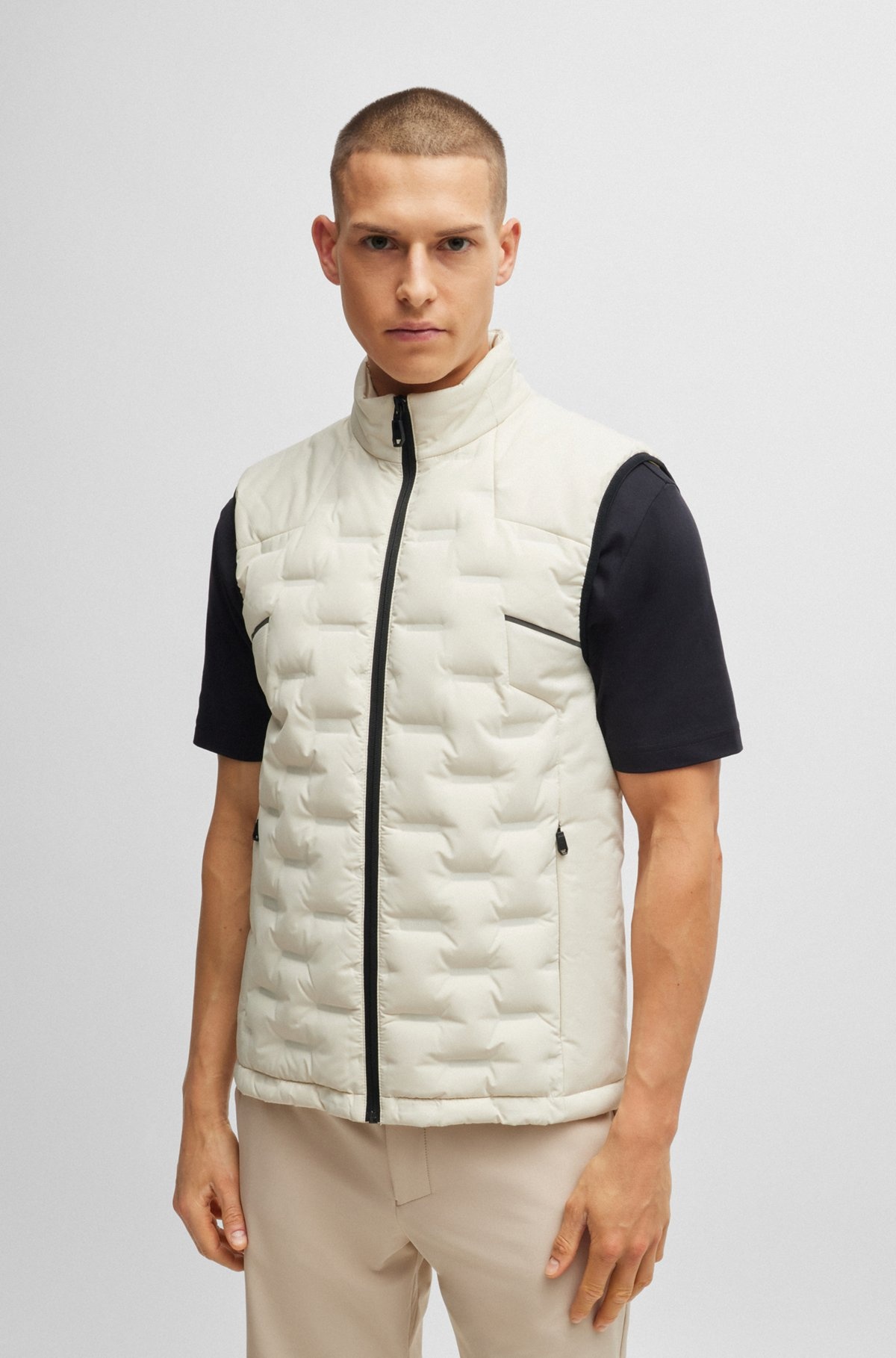 WATER-REPELLENT GILET WITH QUILTING - 2