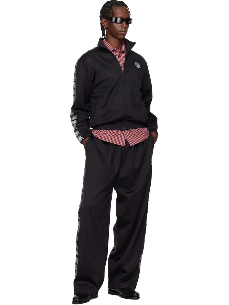 VETEMENTS Black Biker Cross Tape Zip-Up Track Jacket outlook