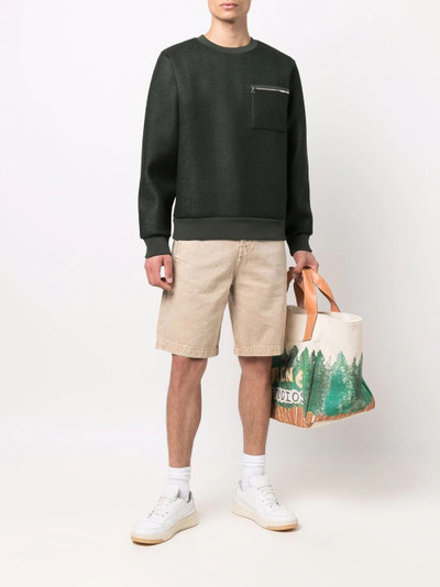 A.P.C. zip-pocket crew neck sweater outlook