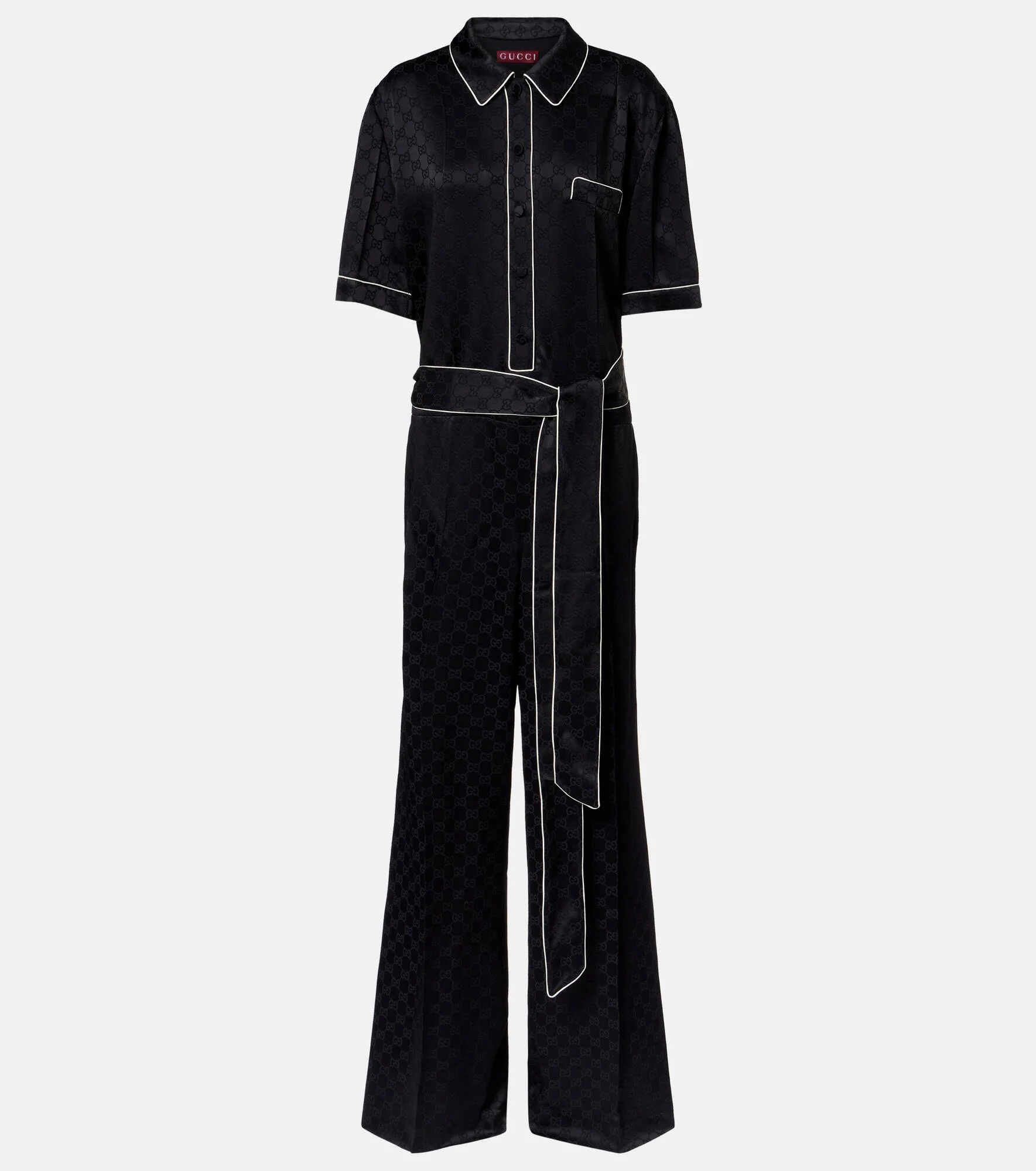 Hammered GG satin jumpsuit - 1