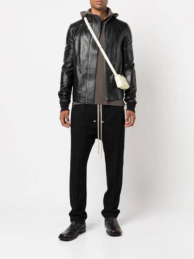 Rick Owens zip-front leather jacket outlook