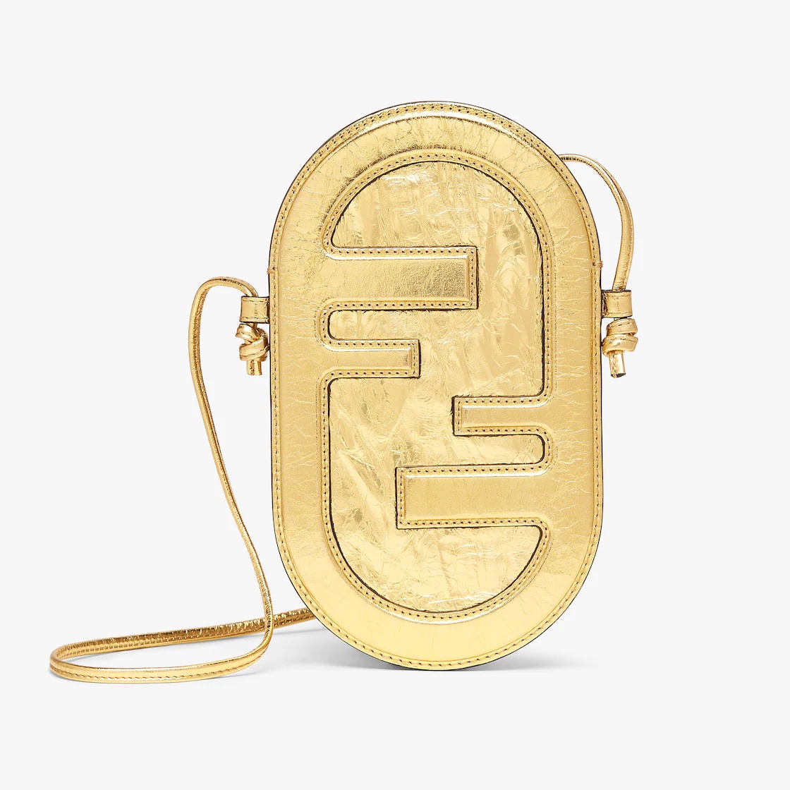 Gold leather pouch - 1