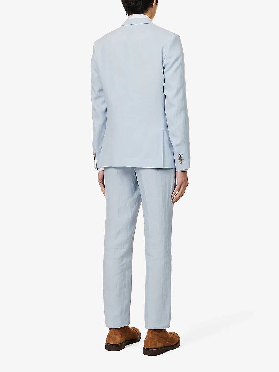 The Soho regular-fit linen suit - 4