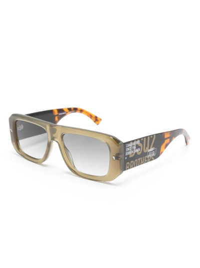 DSQUARED2 logo-print pilot-frame sunglasses outlook