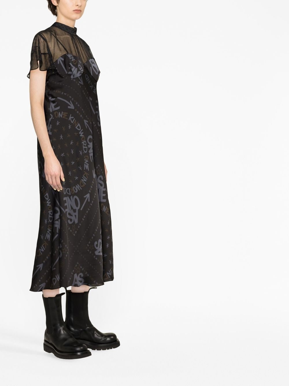 x Eric Haze logo print dress - 4