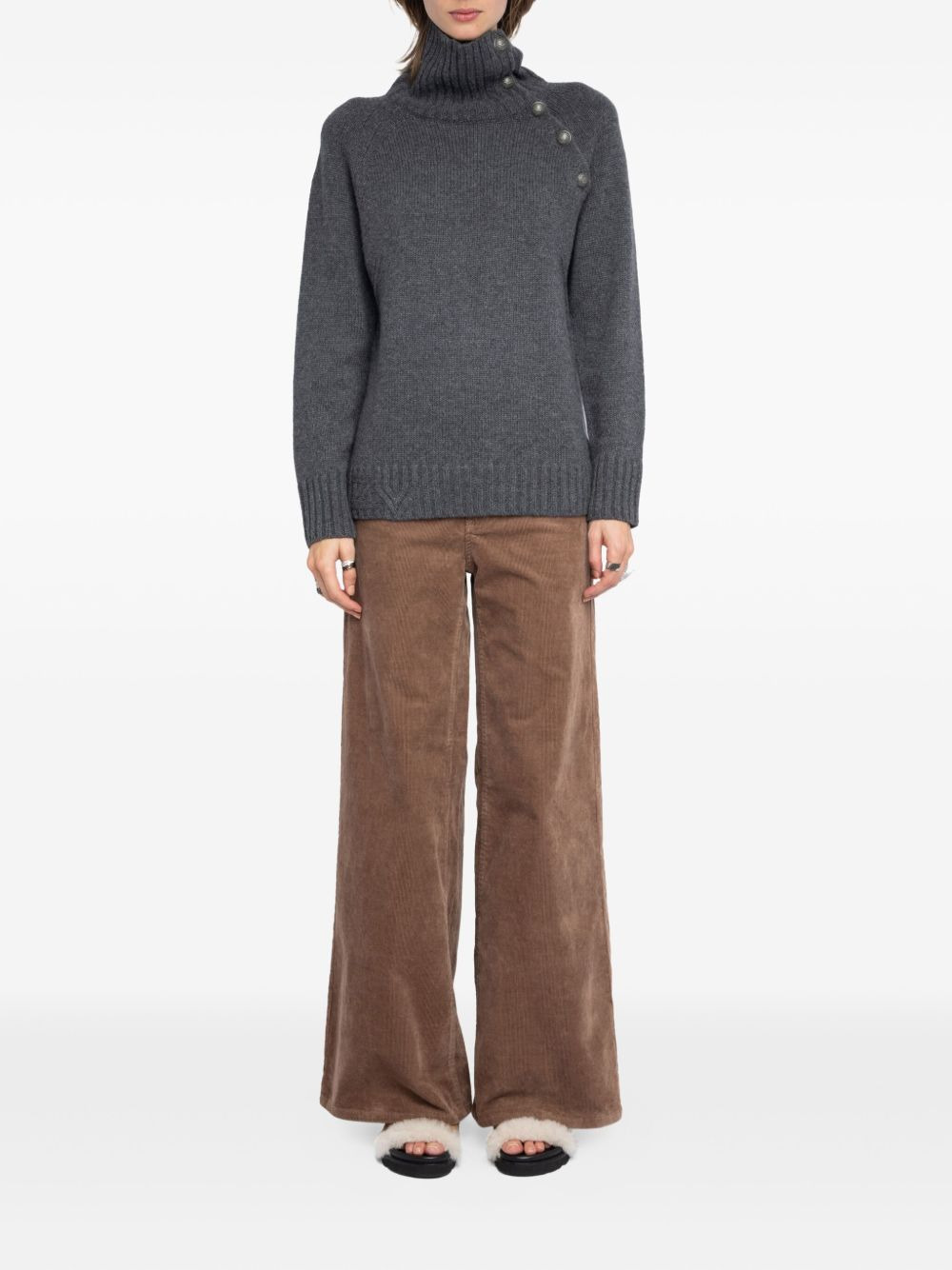 Mora high-neck button-detail sweater - 2
