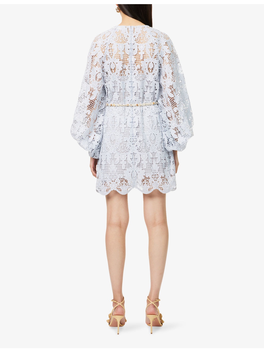 Coco Balloon Sleeve Lace Mini Dress - 4