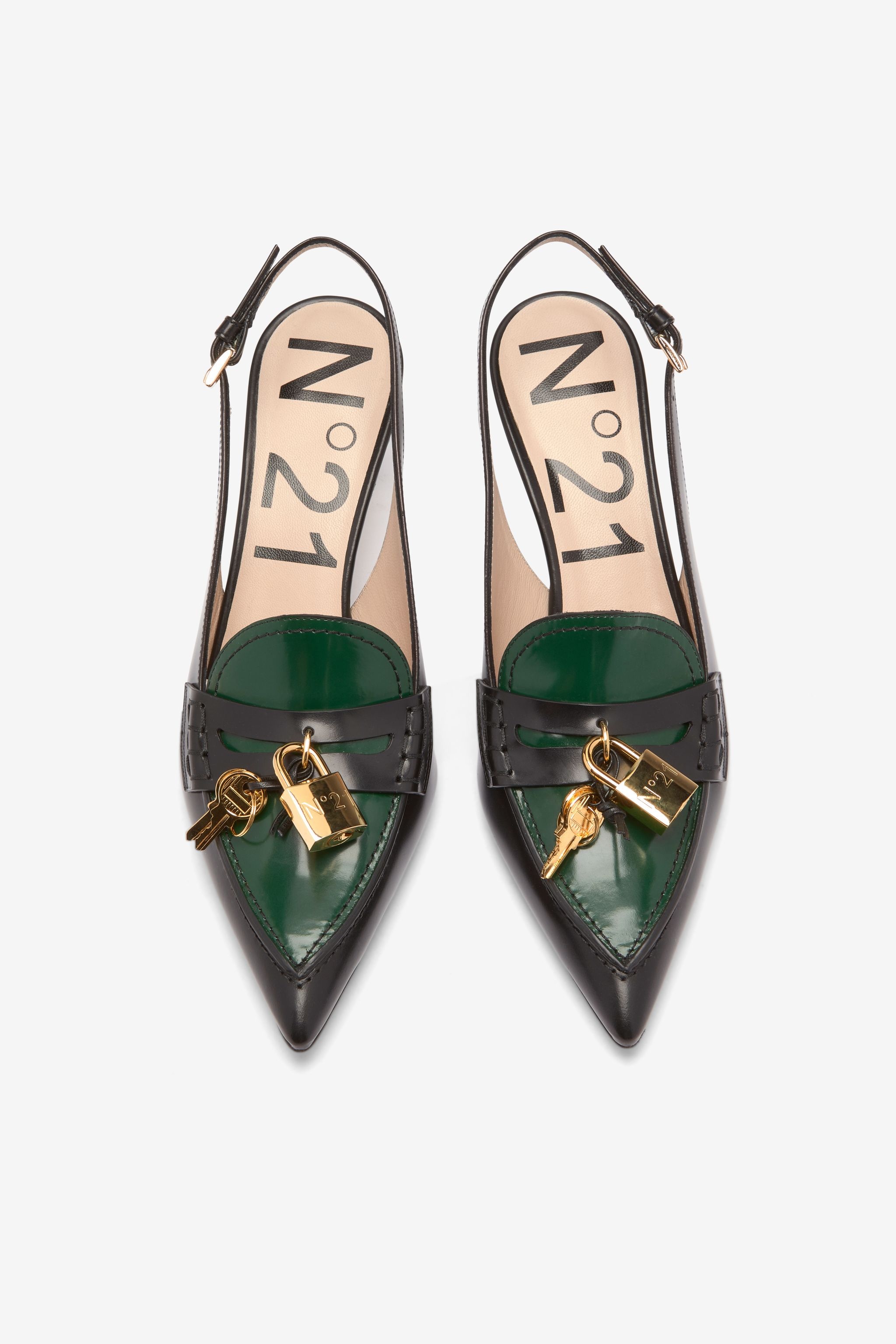 LOCK-EMBELLISHED SLINGBACK PUMPS - 2