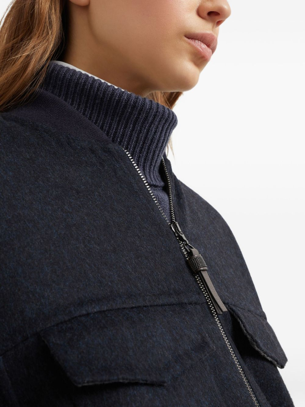pocket-detail zip-front jacket - 5