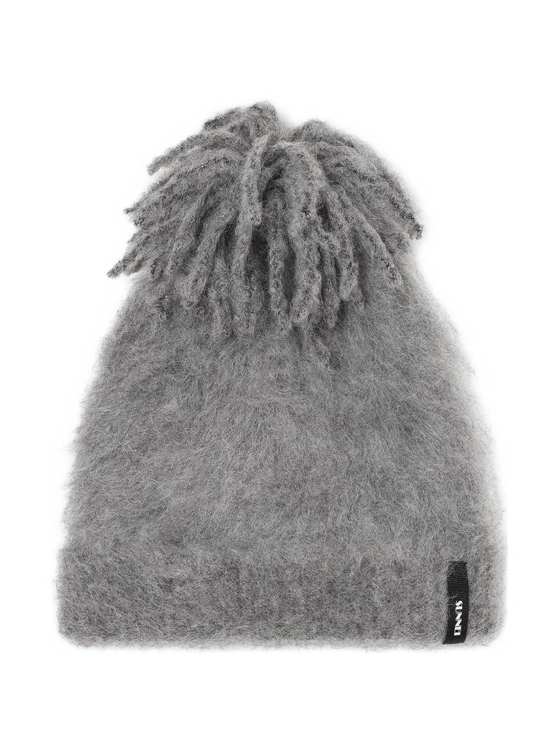 hairy knit beanie 1