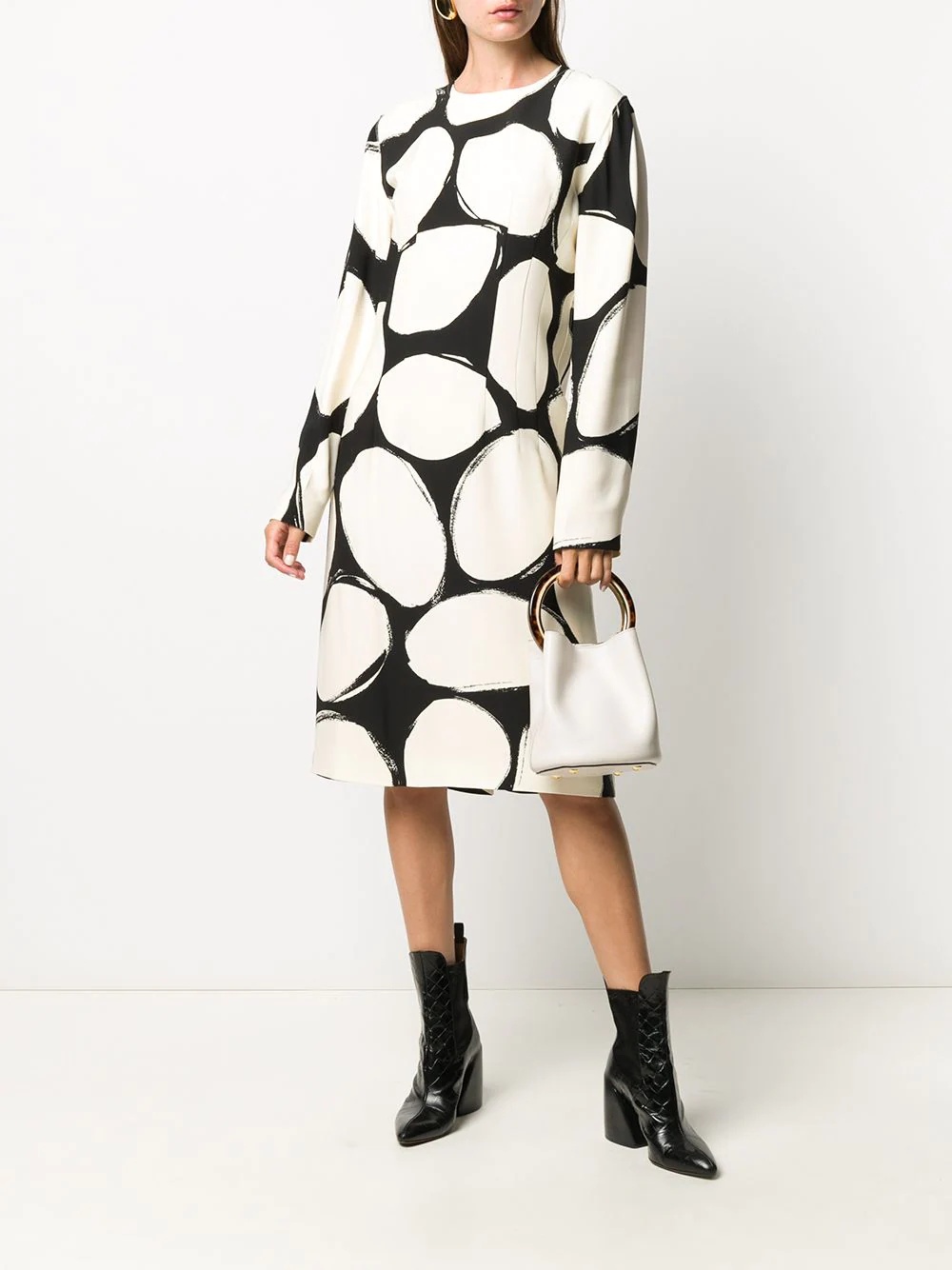 circles print shift dress - 2