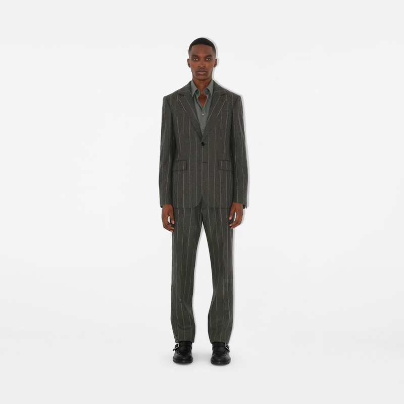 Burberry Pinstriped Wool Tailored Trousers outlook