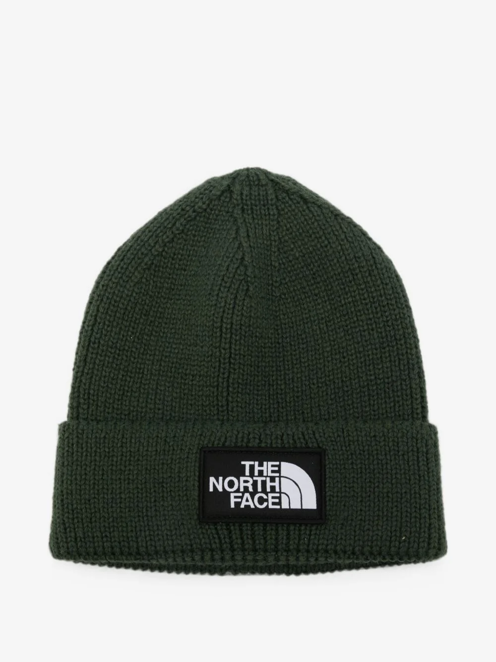 logo-patch ribbed-knit beanie hat - 1