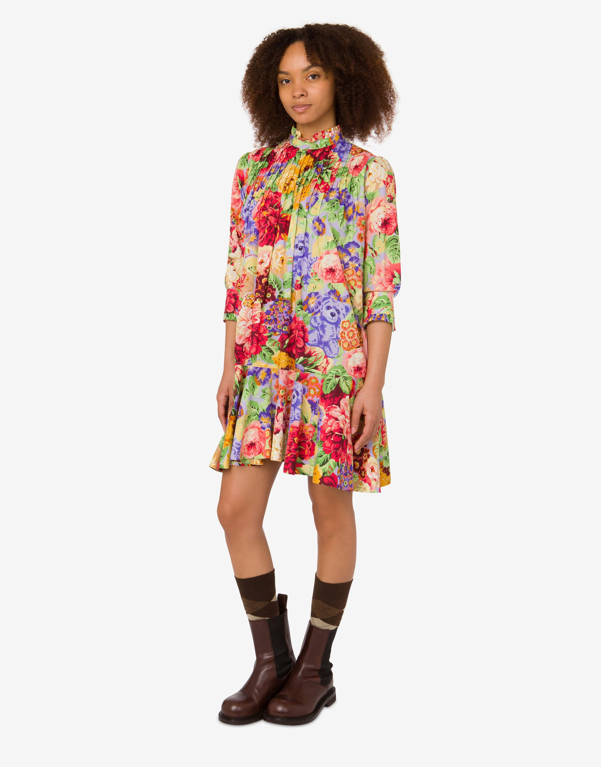 PRINTED COTTON POPLIN DRESS - 2