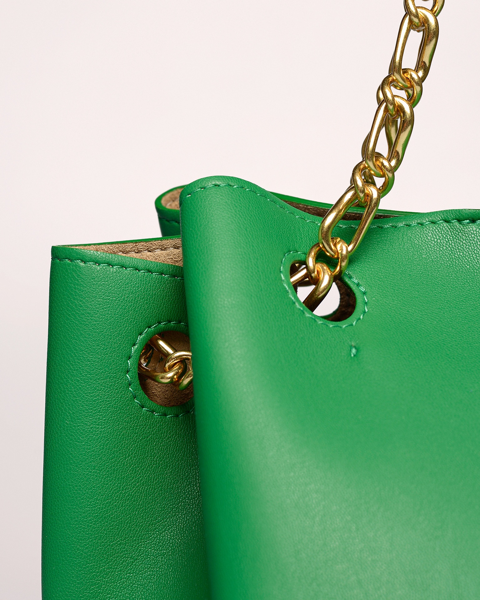 THE GATHER BUCKET - Vegan nappa bucket bag - Green - 3