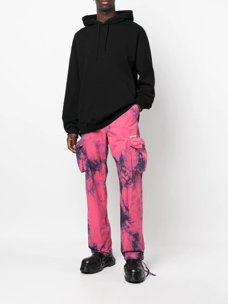 Off-White tie-dye cargo pants outlook