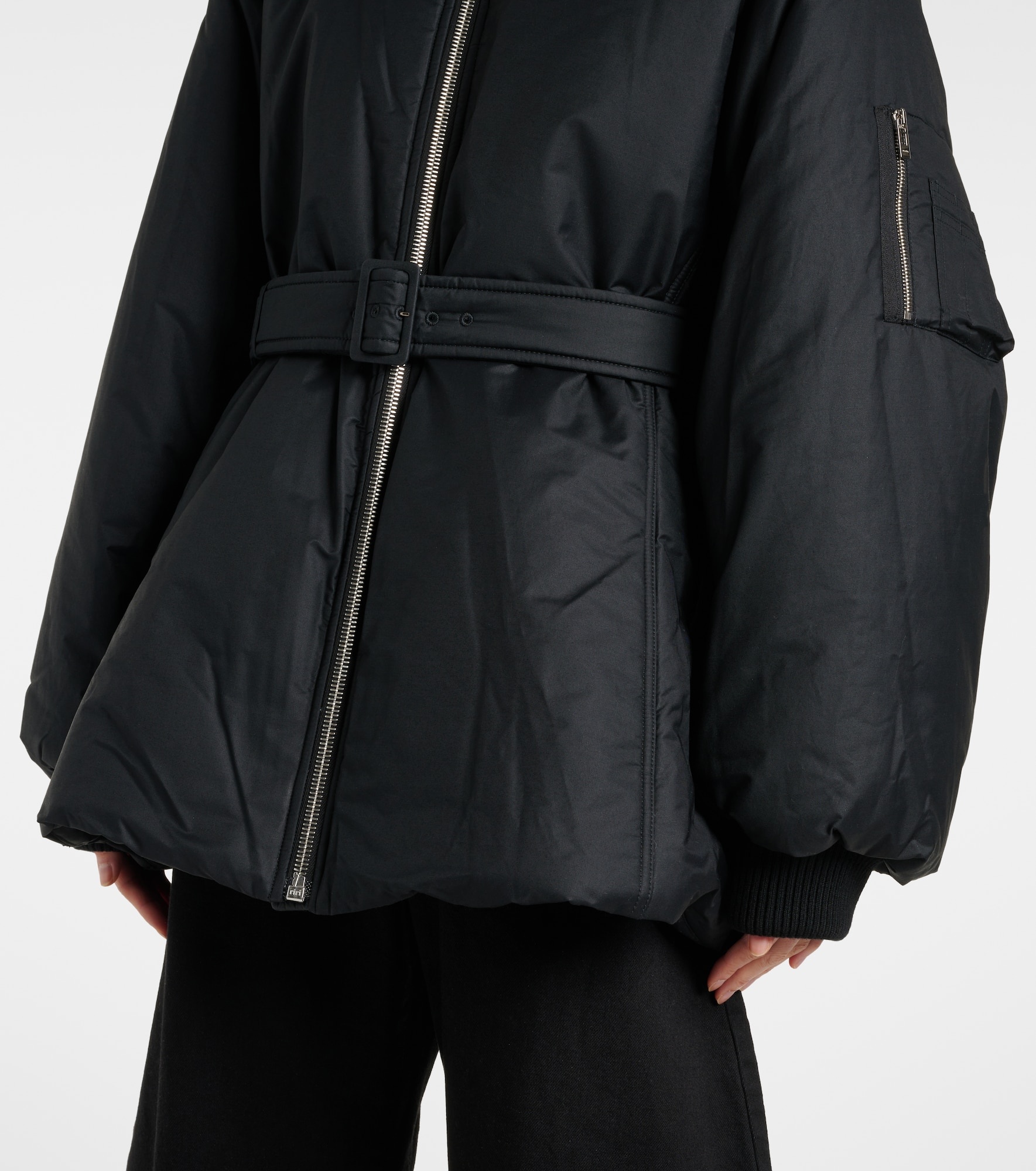 Belted cotton-blend jacket - 5