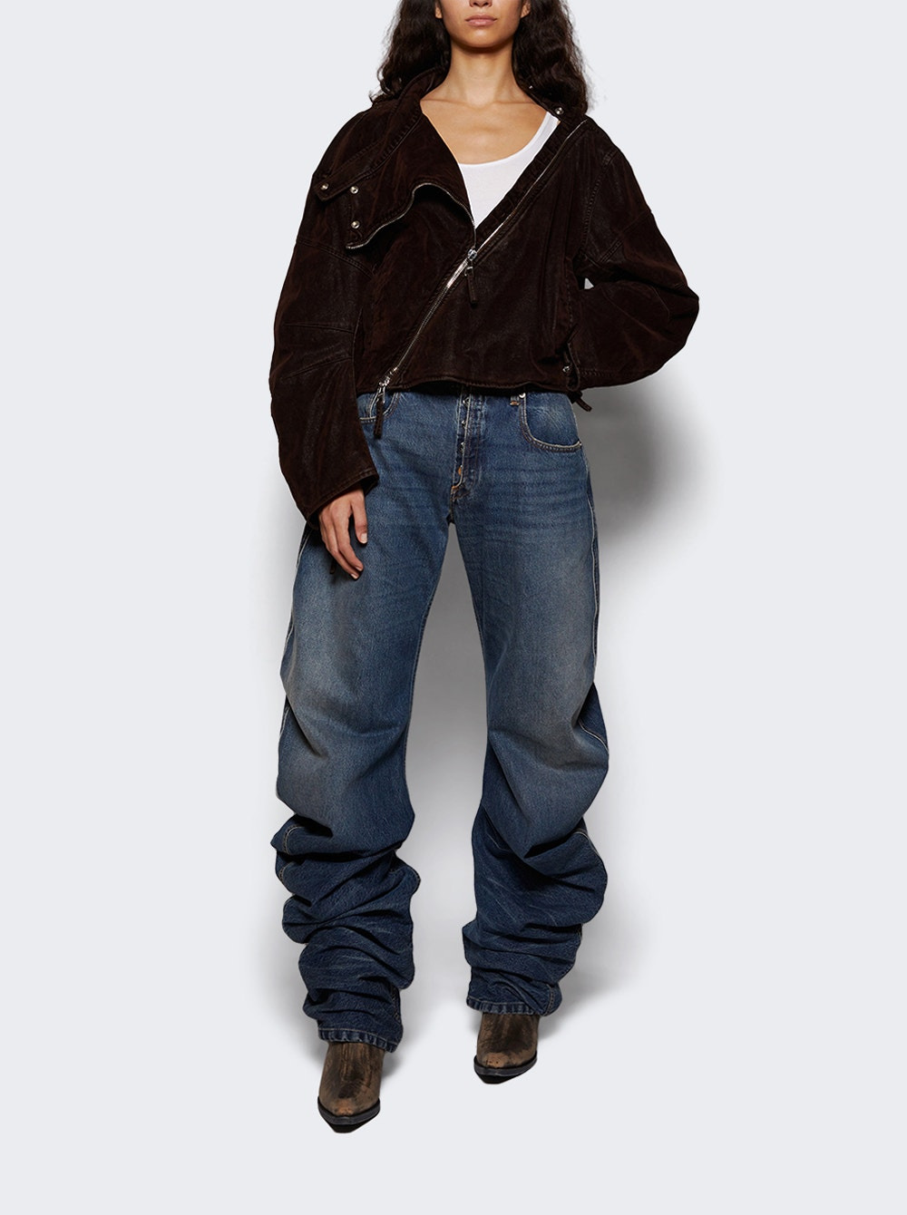 Minimal Moto Jacket Chocolate - 5