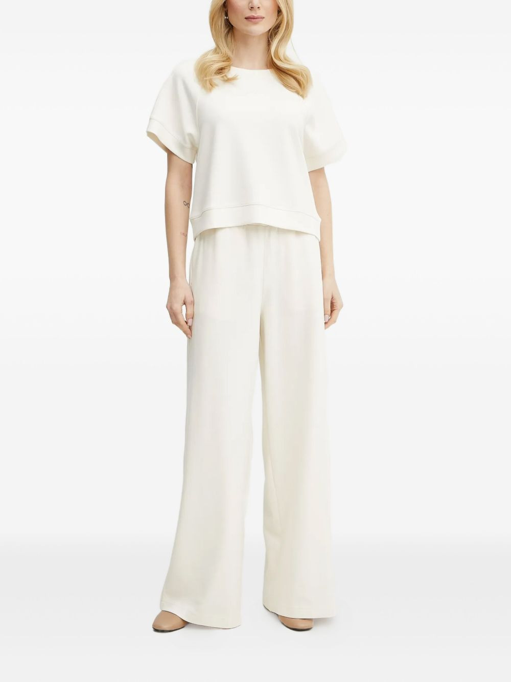 drawstring wide-leg trousers - 2
