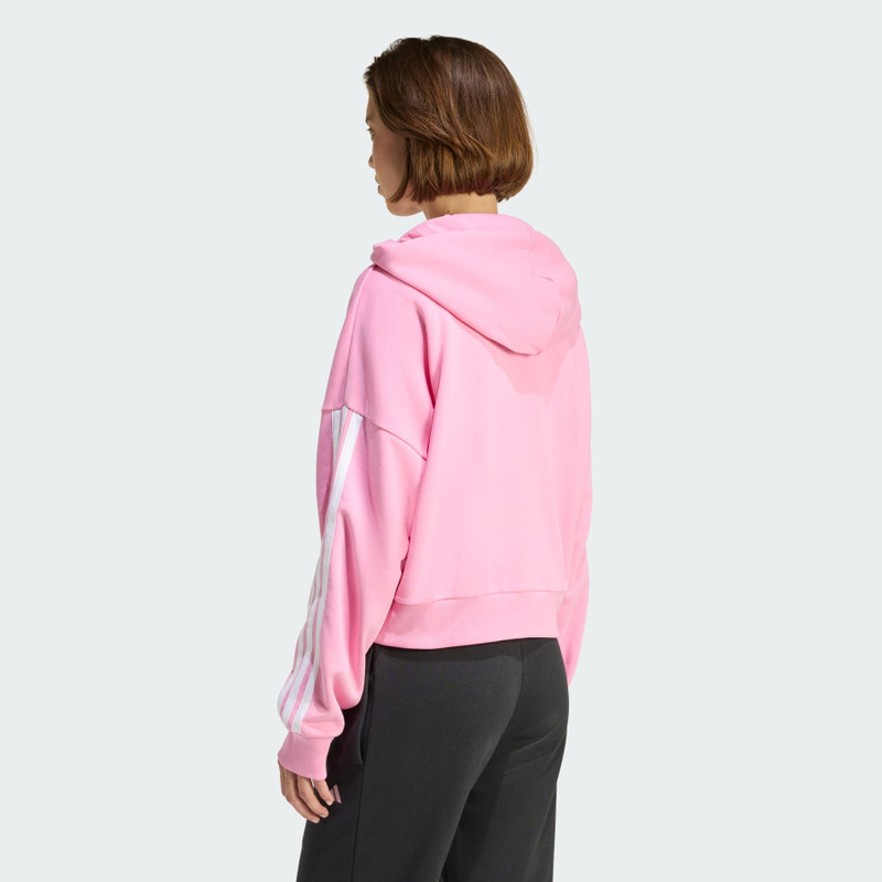 Essentials 3-Stripes French Terry Quarter-Zip Hoodie 3