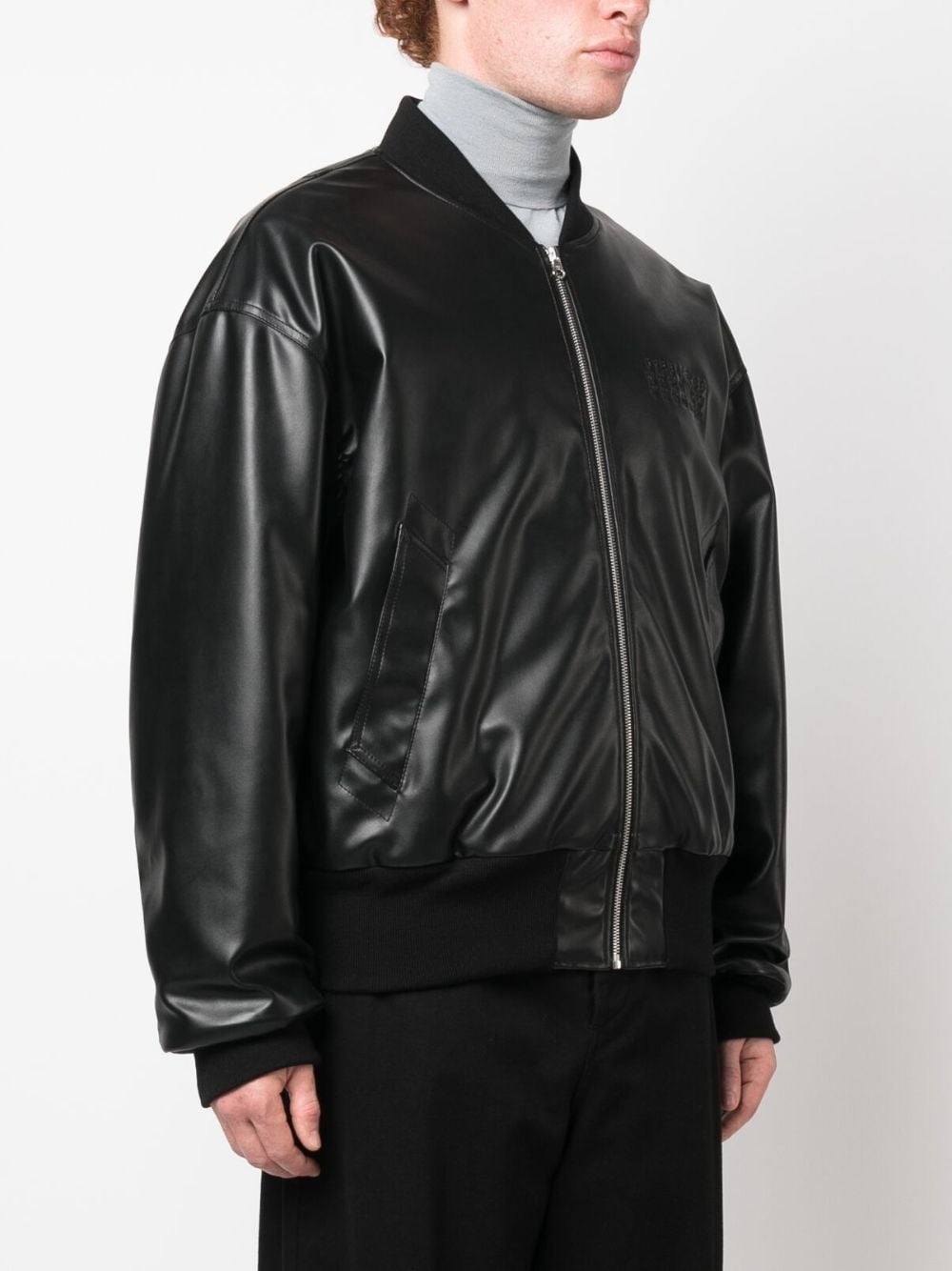 【関税&送料込】Mm6 Twist Leather Jacket MM6 Maison Margiela Faux leather bomber jacket | tessabit