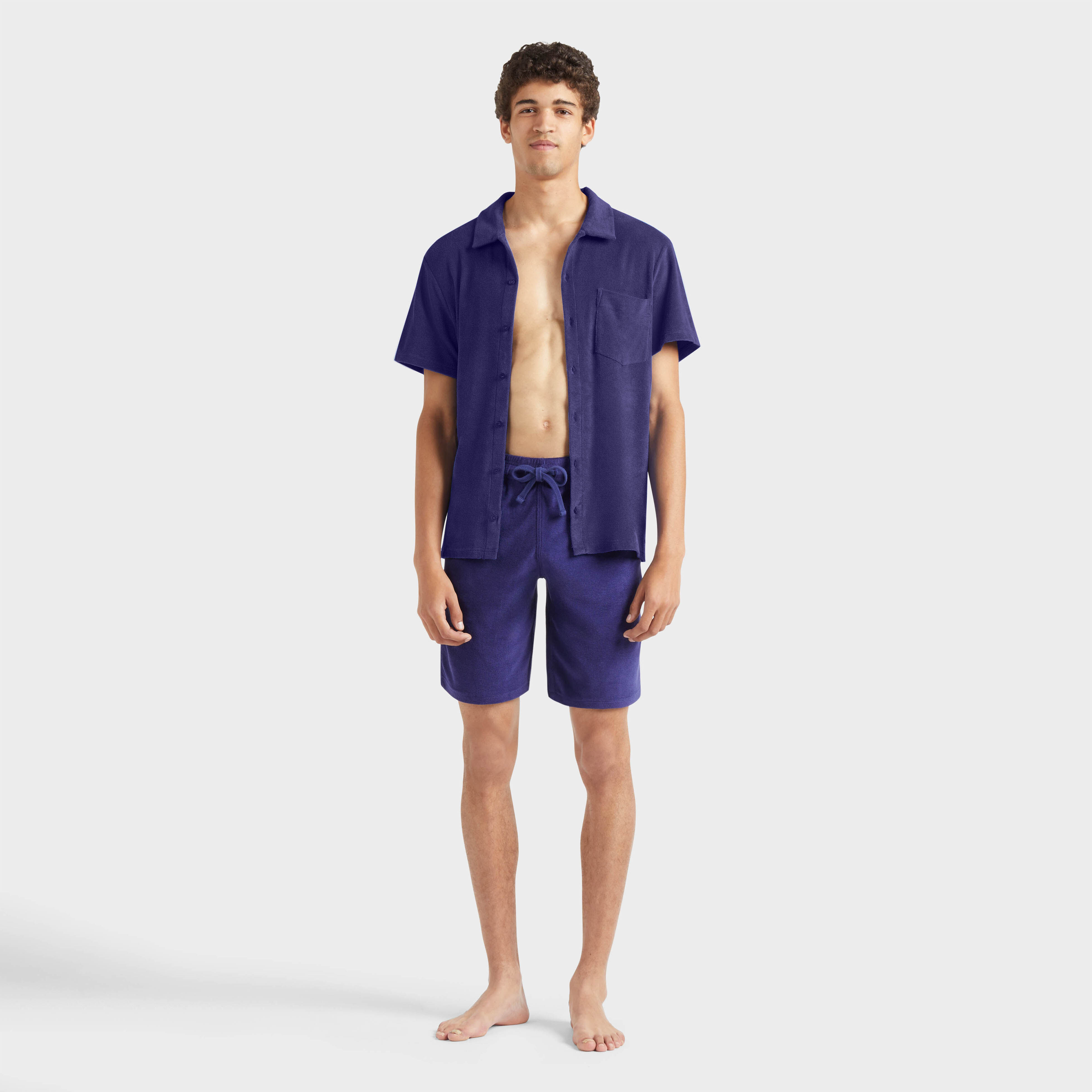 Unisex Terry Bermuda Shorts Solid - 5