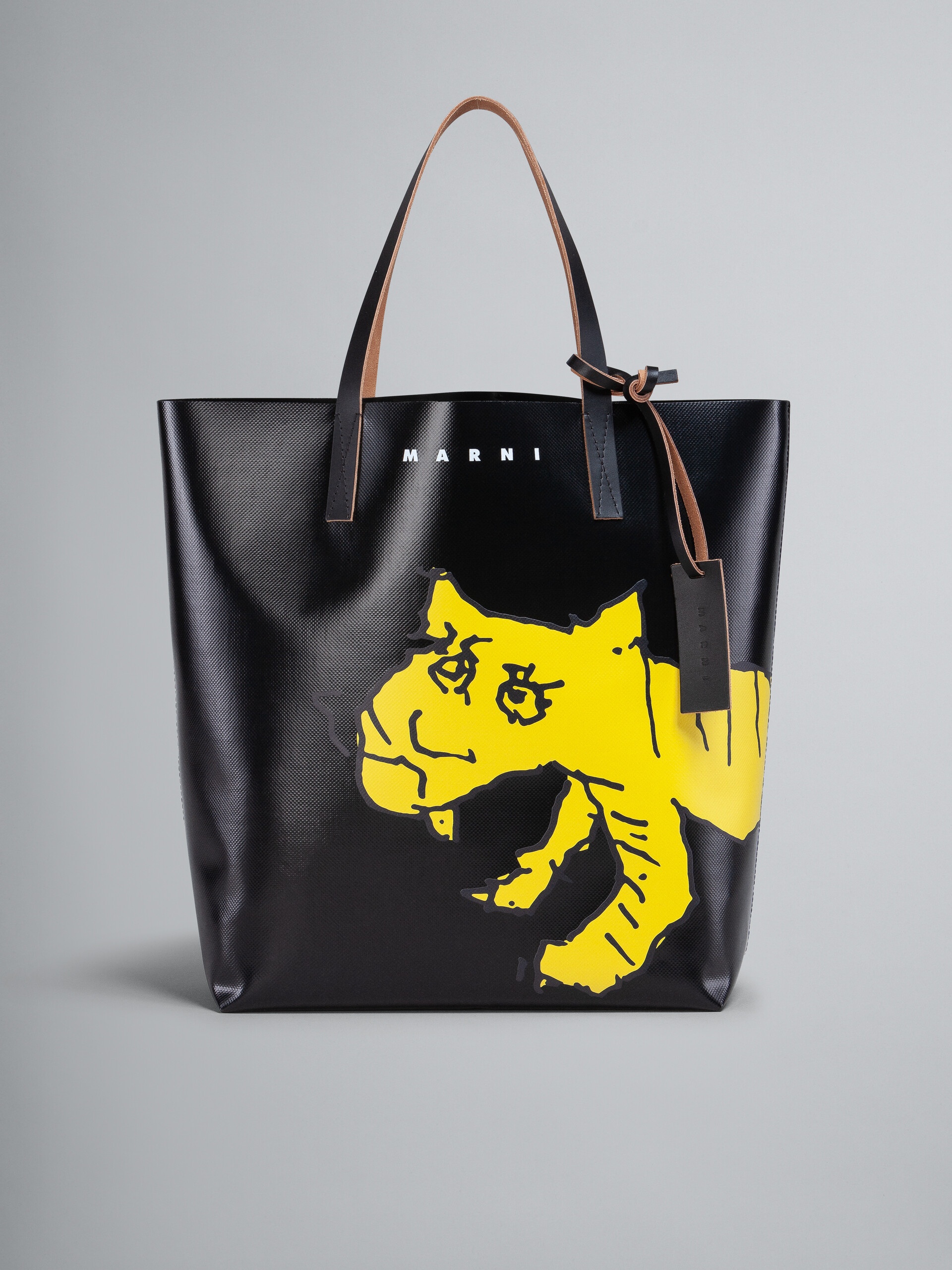 BLACK TRIBECA BAG IN BLACK TIGER PRINT - 1
