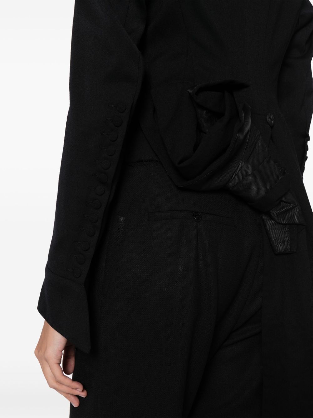 asymmetric tie-fastening jacket - 5