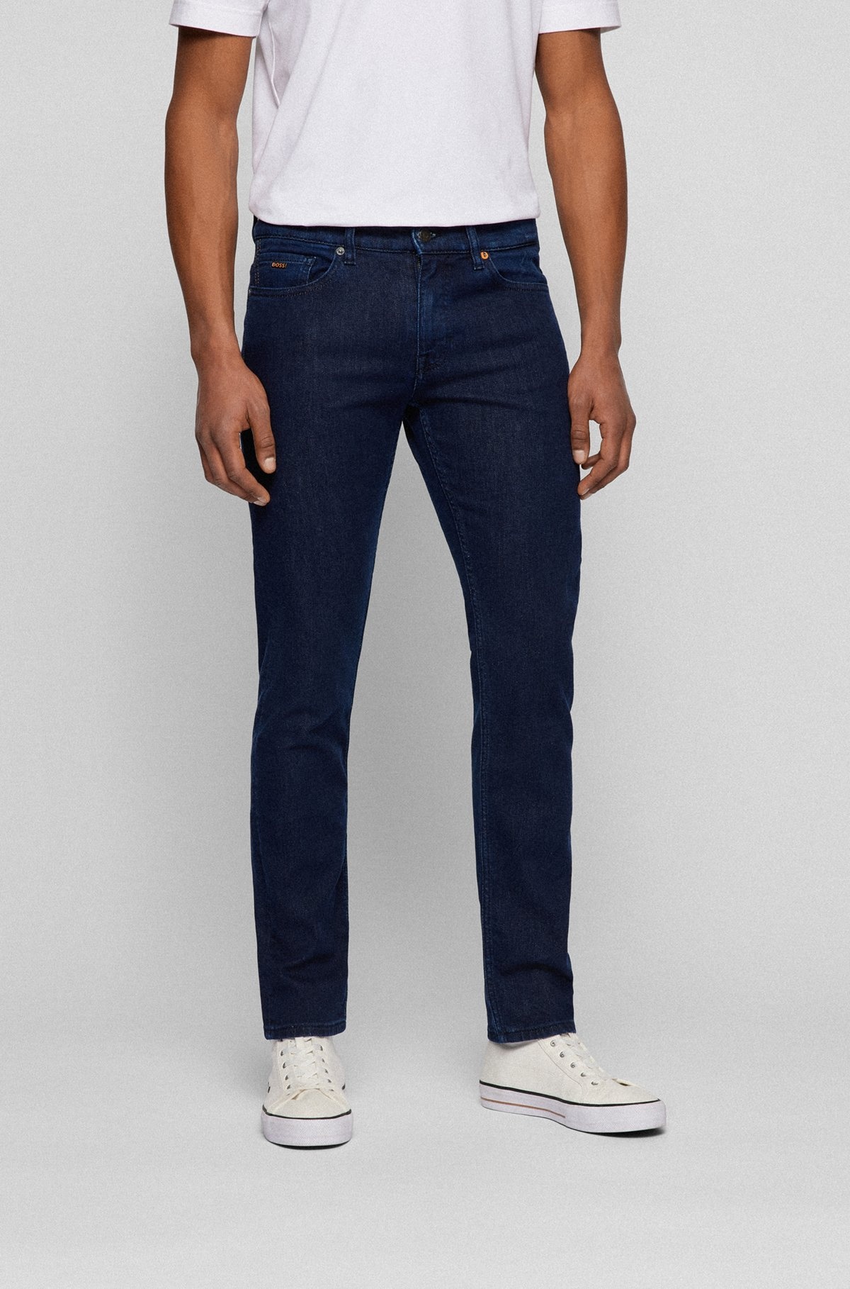 SLIM-FIT JEANS IN BLUE COMFORT-STRETCH DENIM - 2