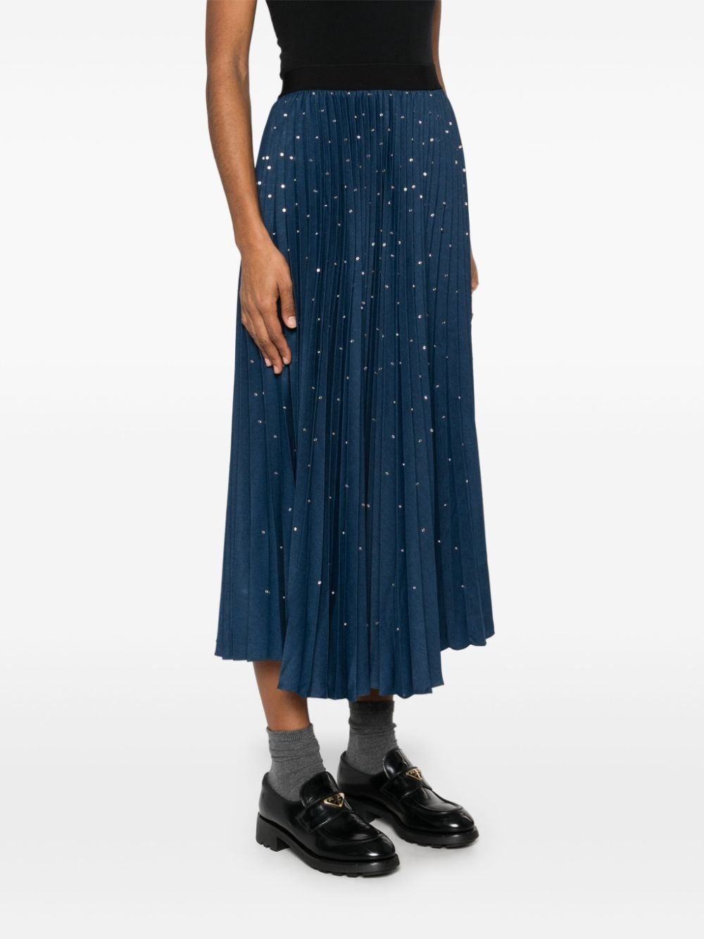 crystal-embellished midi skirt - 3