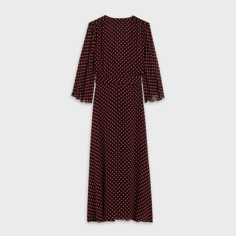 CELINE WRAPAROUND LONG DRESS IN SILK GEORGETTE outlook