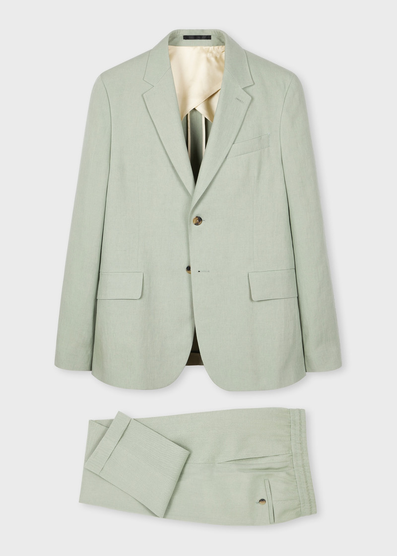 Light Green Linen Suit 1