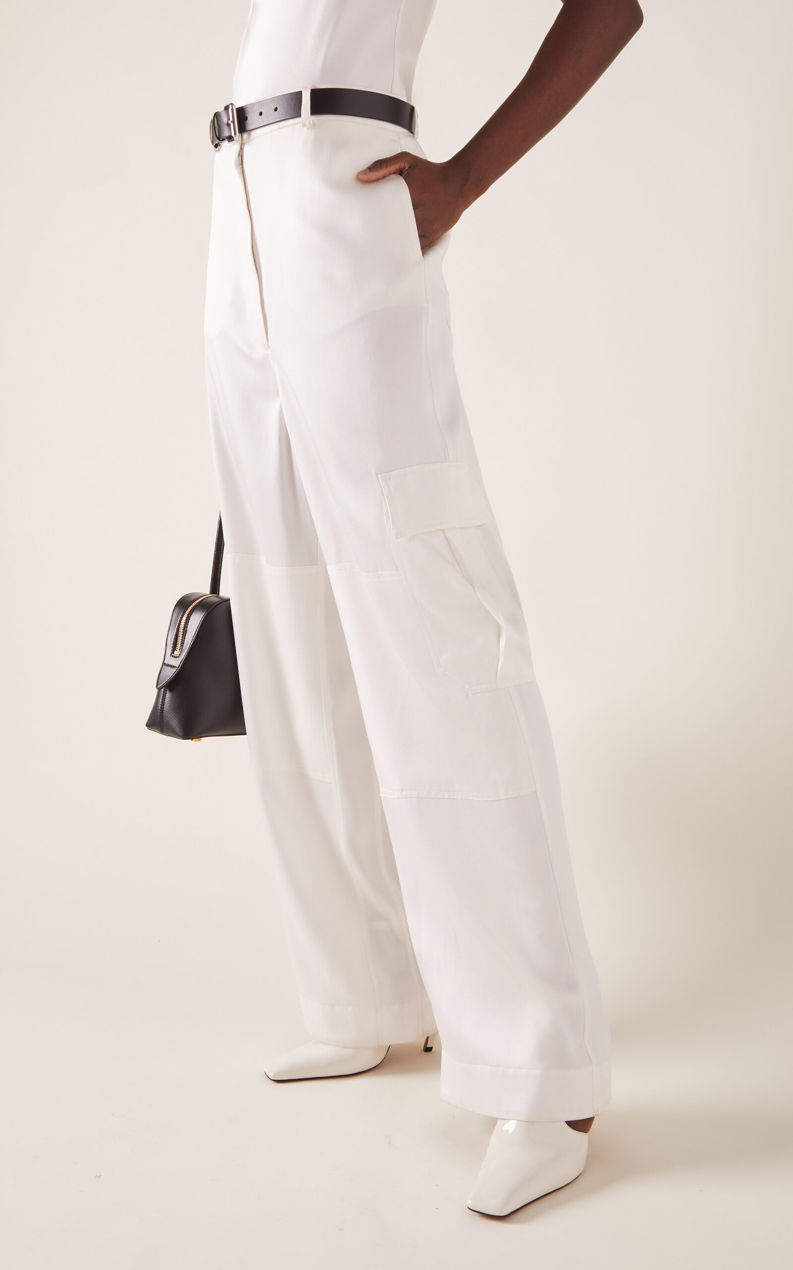 Mixed Poplin Satin Trouser neutral - 3